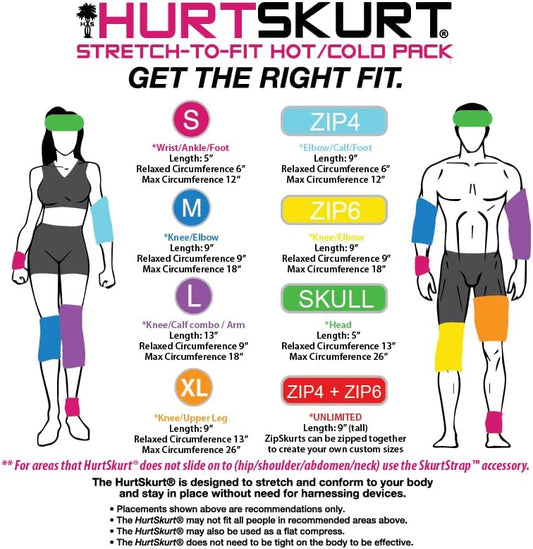 HurtSkurt® Premium Ice Therapy Sleeve – Blackout Large – Stretch-Fit Wearable Cold Compression Wrap for Knee, Leg, Elbow & Ankle Recovery, Durable, Machine Washable, Stays Cold Longer - Image 2