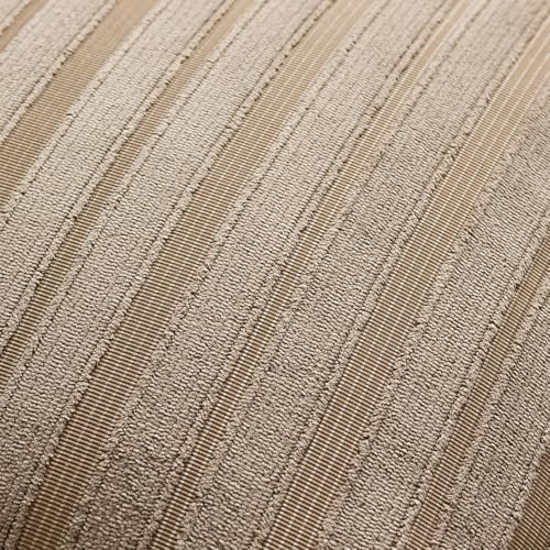 DEZENE 14x24 Khaki Lumbar Pillow Covers Soft Striped Corduroy Neutral Rectangular Throw Pillow Cases for Couch Sofa Bedroom Living Room Home Decor - Image 3
