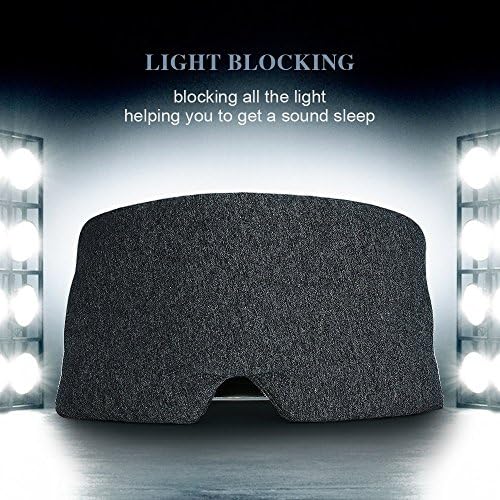 FRESHME Cotton Sleep Eye Mask for Women Men - 100% Blocking Light Travel Blindfold, Soft Zero Pressure Grey Eyes Cover with Adjustable Velcro Strap for Side Sleeper Night Sleeping, Work Nap and Yoga - Image 4