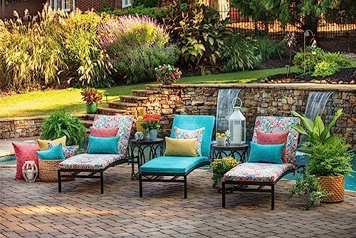 Pillow Perfect Tory Solid Indoor/Outdoor Throw Pillow Plush Fill, Weather and Fade Resistant, Throw - 18.5" x 18.5", Aqua, 2 Count - Image 4