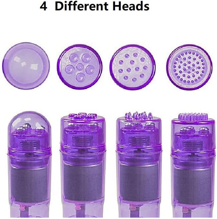 Mini Portable Small Massage Tool 4 Heads Massager Pocket for Women Neck Shoulder Face Back Foot Muscles (1PK Purple 2PK Pink) - Image 6