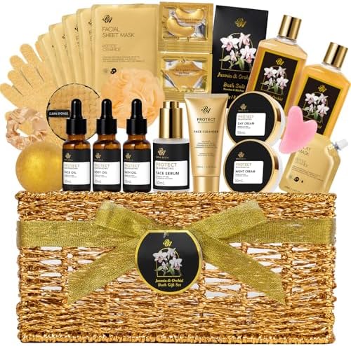 Gifts for Women, Orchid 32 Pcs Spa Gifts Basket Set for Women, Birthday by RAROSAACCA