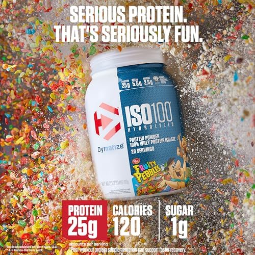 Bundle of Dymatize Performance Protein Shake, Fruity Pebbles (12 pack) + ISO100 Whey Protein Powder Isolate, Fruity Pebbles (20 Servings) - Image 5