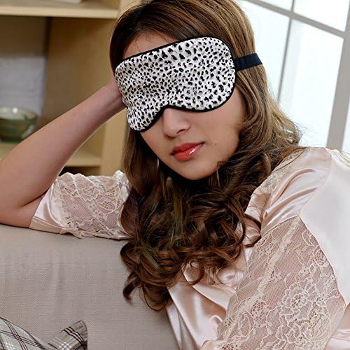 100% Mulberry Silk Sleep Mask Blackout, Cute Natural Sleeping Mask with Adjustable Elastic Strap, Satin Eye Cover for Men Women Adults (Leopard) - Image 4