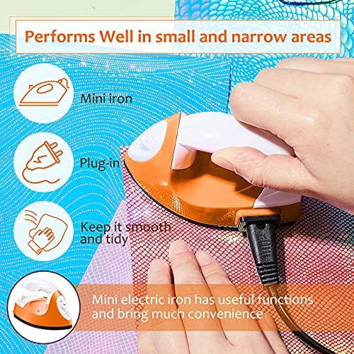 Honoson Mini Craft Iron with Charging Base Tiny,Orange - Image 4