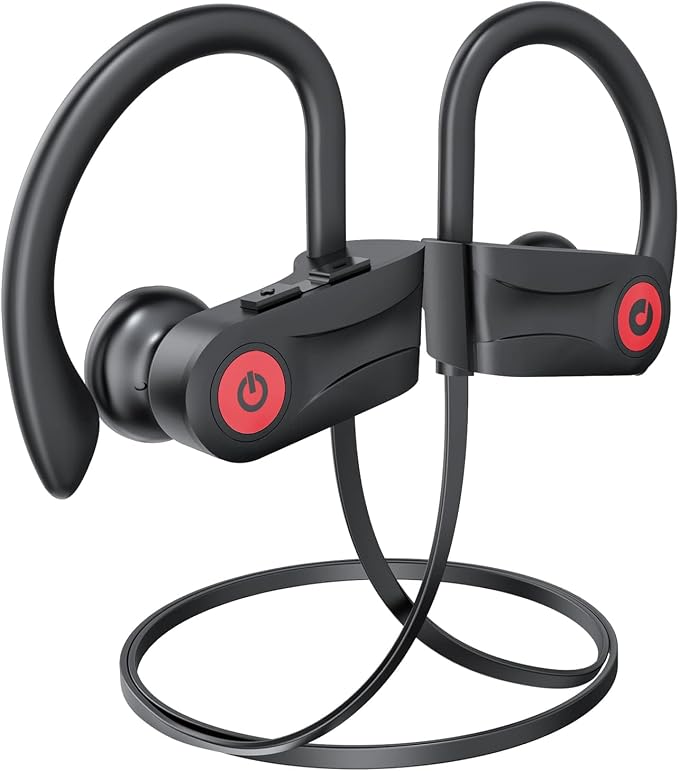 Boean Bluetooth Headphones, Wireless Headphones with AI Music Generation | 16 Hours Playtime Wireless Earbuds with Bluetooth 5.3 HD Stereo Sound, IPX7 Waterproof Running Headphones for Workout Sports by Boeanbluetoothheadphones