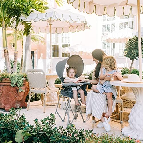 Baby Delight Go with Me Uplift Deluxe Portable High Chair | Sun Canopy | Indoor and Outdoor | Grey - Image 6