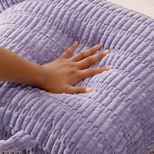 Reading Pillow for Sitting in Bed with Arm,Purple Corduroy,M - Image 6