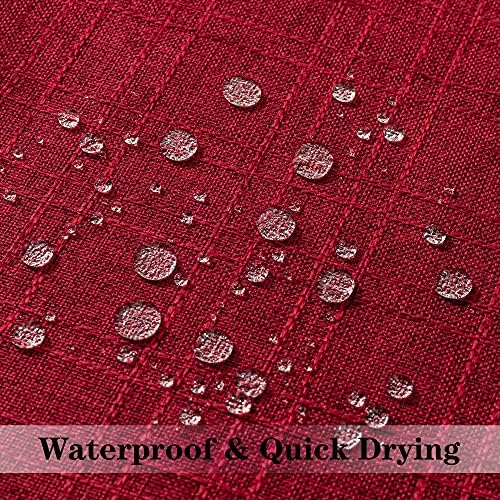 Kevin Textile Outdoor Waterproof 16”x16” Pillow Covers 2 Pack, Red - Image 2