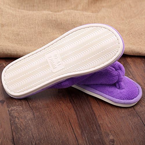 Onmygogo Indoor Slippers for Women Open Toe with Memory Foam, Soft Faux Fur Nonslip House Slippers - Image 2