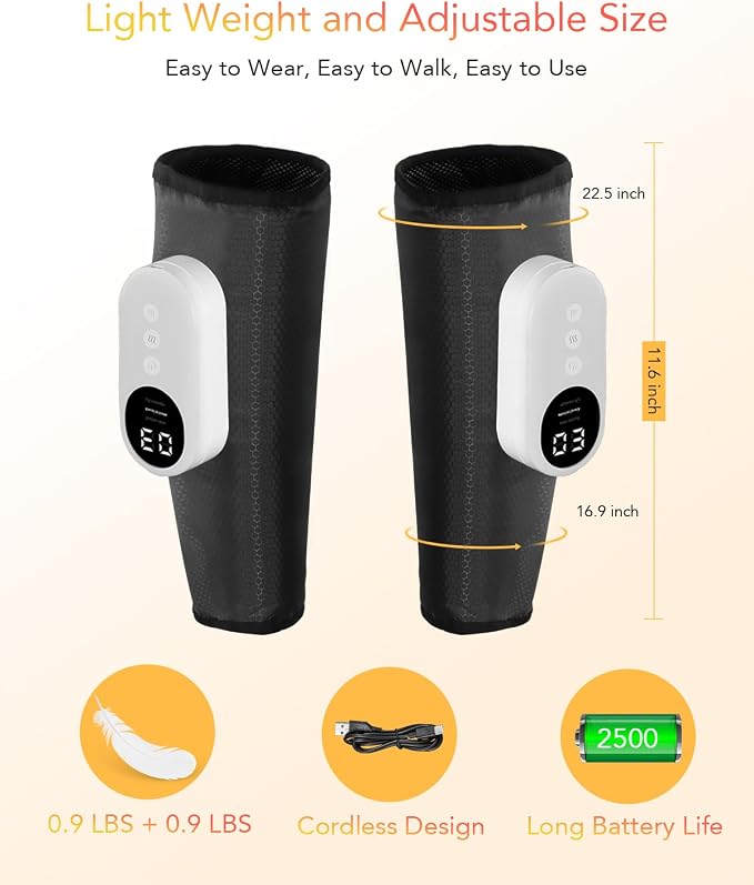 LINGTENG Leg Massager for Circulation and Pain Relief, Calf Air Compression - Image 4