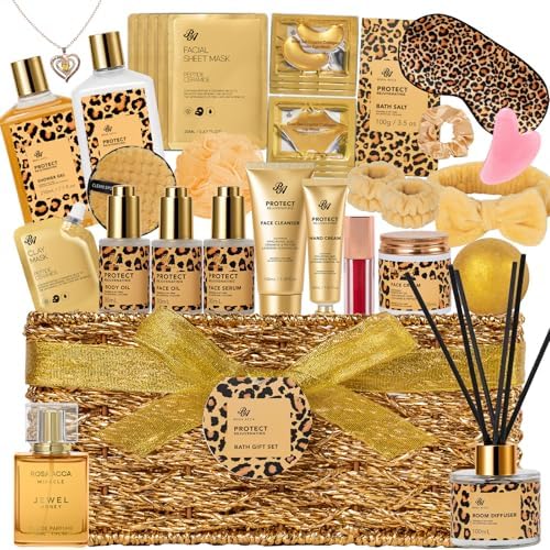 35 Pcs Gifts for Women, Women Honey & Almond Bath & Body Gifts Basket Set by RAROSAACCA