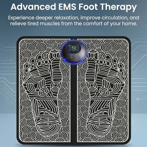 ACROSS EMS Foot Massager Mat TENS & PMS Foot Stimulator – Electric Muscle Stimulator, Adjustable Intensity, Lightweight Design for Home, Travel, and Office Use - Image 2