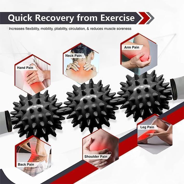 Cellulite Massager, Fascia Blaster for Cellulite, Muscle Roller Stick Lymphatic Drainage Massager for Relif Body Sorness, Trigger Points, Sports Legs, Back Recovery, Black - Image 2