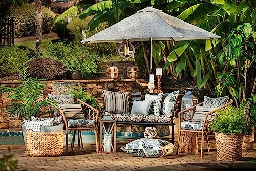 Pillow Perfect Tory Solid Indoor/Outdoor Throw Pillow Plush Fill, Weather and Fade Resistant, Throw - 18.5" x 18.5", Grey, 2 Count - Image 4