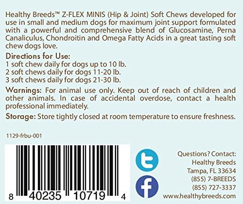 Healthy Breeds French Bulldog Z-Flex Minis Hip and Joint Support Soft Chews 60 Count - Image 3