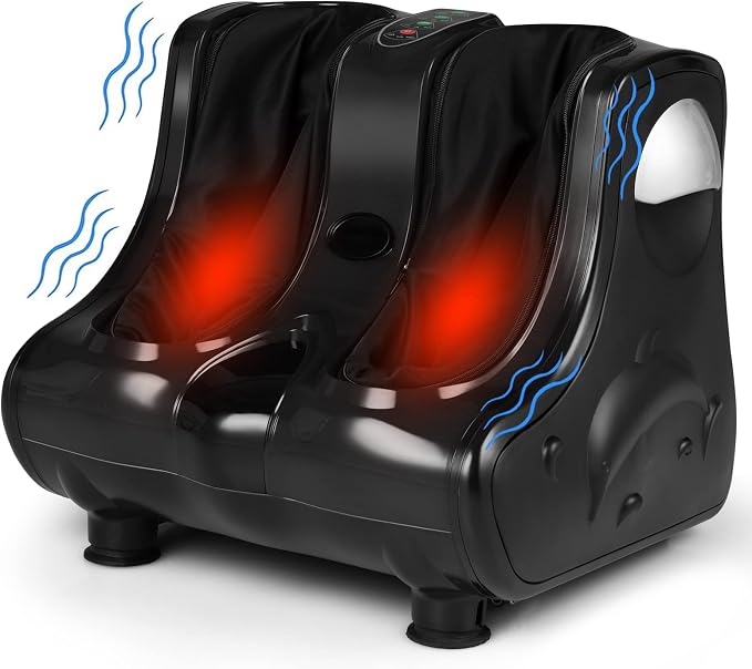 COSTWAY Foot and Calf Massager, Shiatsu Heated Electric Foot Massager by COSTWAY