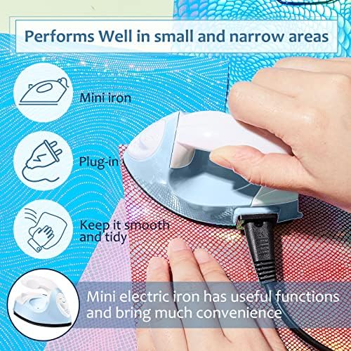 Honoson Mini Craft Iron with Charging Base Tiny,Light Blue - Image 4