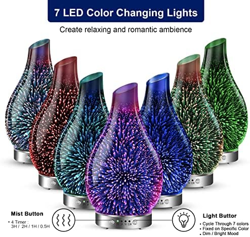 MAXWINER Essential Oil Diffusers Ultrasonic 3D Glass Aromatherapy Diffuser - Image 2