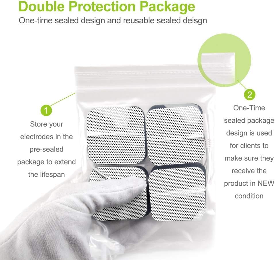AUVON TENS Unit Pads Electrode Patches 20 Pcs, Upgraded Self-Stick, 2"x2" - Image 6