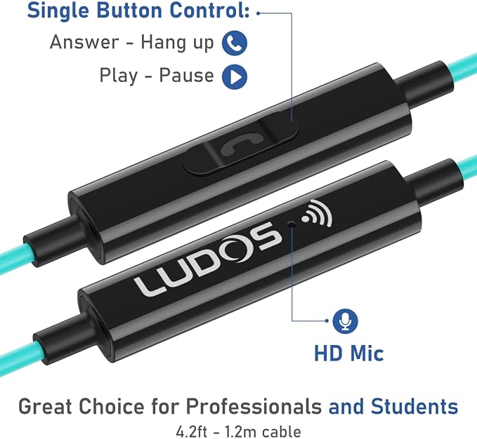 LUDOS Ultra USB C Headphones for iPhone 17 16 15 Pro Max Plus Air iPad Pro, 5 Years Warranty, Magnetic USB-C Earbuds for Samsung Galaxy S24 S23 Ultra S22 S21 FE S20 A55 A54 A53, USB Type C Earphones - Image 3