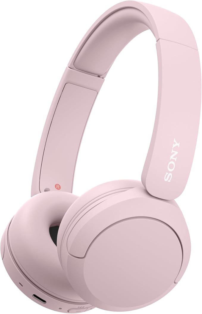 Sony WH-CH520 Wireless On-Ear Bluetooth Headphones with Microphone, Pink | Comfortable Lightweight Design, Up to 50 Hrs Battery with Quick Charging, Multipoint Connection, Clear Calls, Swivel design by Unknown