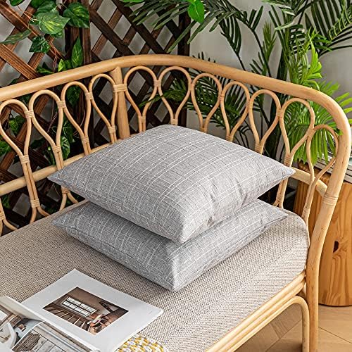 Kevin Textile Outdoor Waterproof 24”x24” Pillow Covers 2 Pack, Grey - Image 5