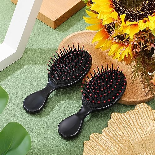 Epakh 12 Hair Brush Comb Set Wet Detangling Mini for Travel, Black - Image 7