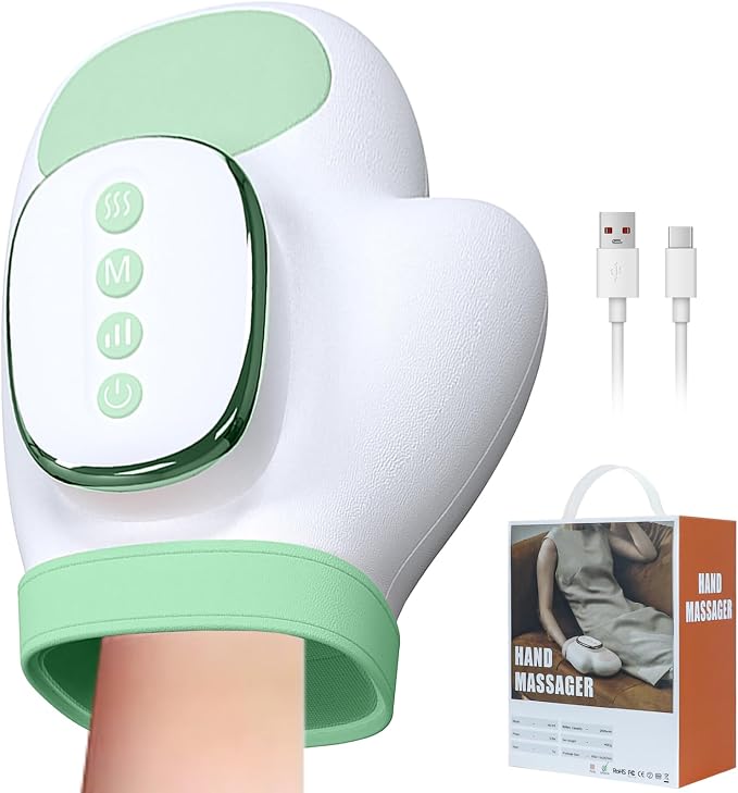 Hand Massager with Heat,360°Airbag Compression for Wrist & Fingers,3 Modes 3 Intensities,Hand Massagers for Arthritis and Carpal Tunnel & Pain Relief,Gifts for Men,Women by TSDRBWO