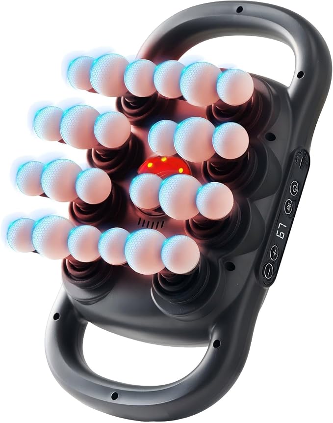 24-Heads Massage Gun Set for Full-Body Recovery, Deep Tissue Percussion Muscle Massager with 9 Modes, Quiet High-Power Back Massager for Gym, Office & Home, by Unknown