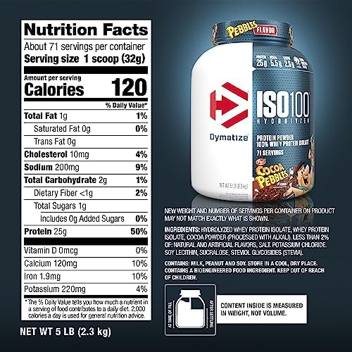 Dymatize ISO100 Protein Powder, 100% Whey Isolate, Cocoa Pebbles - Image 5