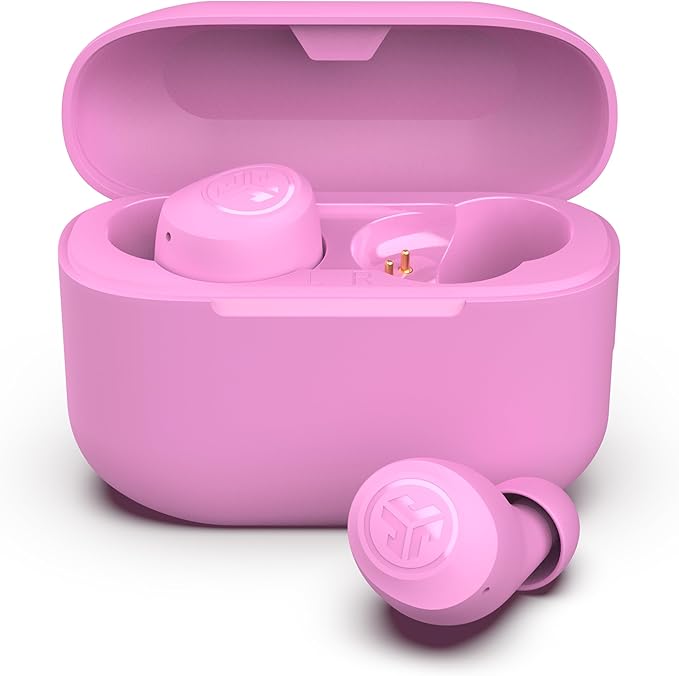 JLab Go Air Pop+, True Wireless Earbuds, Bluetooth Earbuds with Microphone, Dual Connect, EQ3 Sound, Pink by JLab