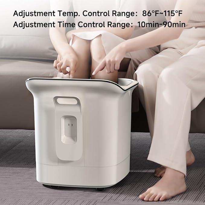 13-inch Foot Spa with Fully Automatic Electric Massage Dual-Action System, Integrating Electric Massage Rollers and Shiatsu Functionality, Featuring a Timer and Water Temperature Control - Image 4