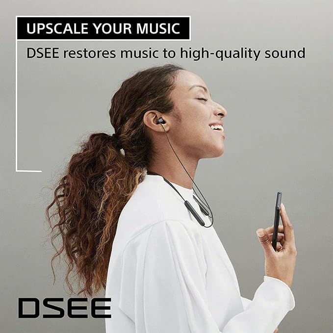 Sony WI-C100 Wireless in-Ear Bluetooth Headphones with Built-in Mic, White | Up to 25 Hrs of Battery, Clear Hands-Free Calling, Easy Button Operation, Flexible Neckband, IPX4 Water Resistant - Image 3
