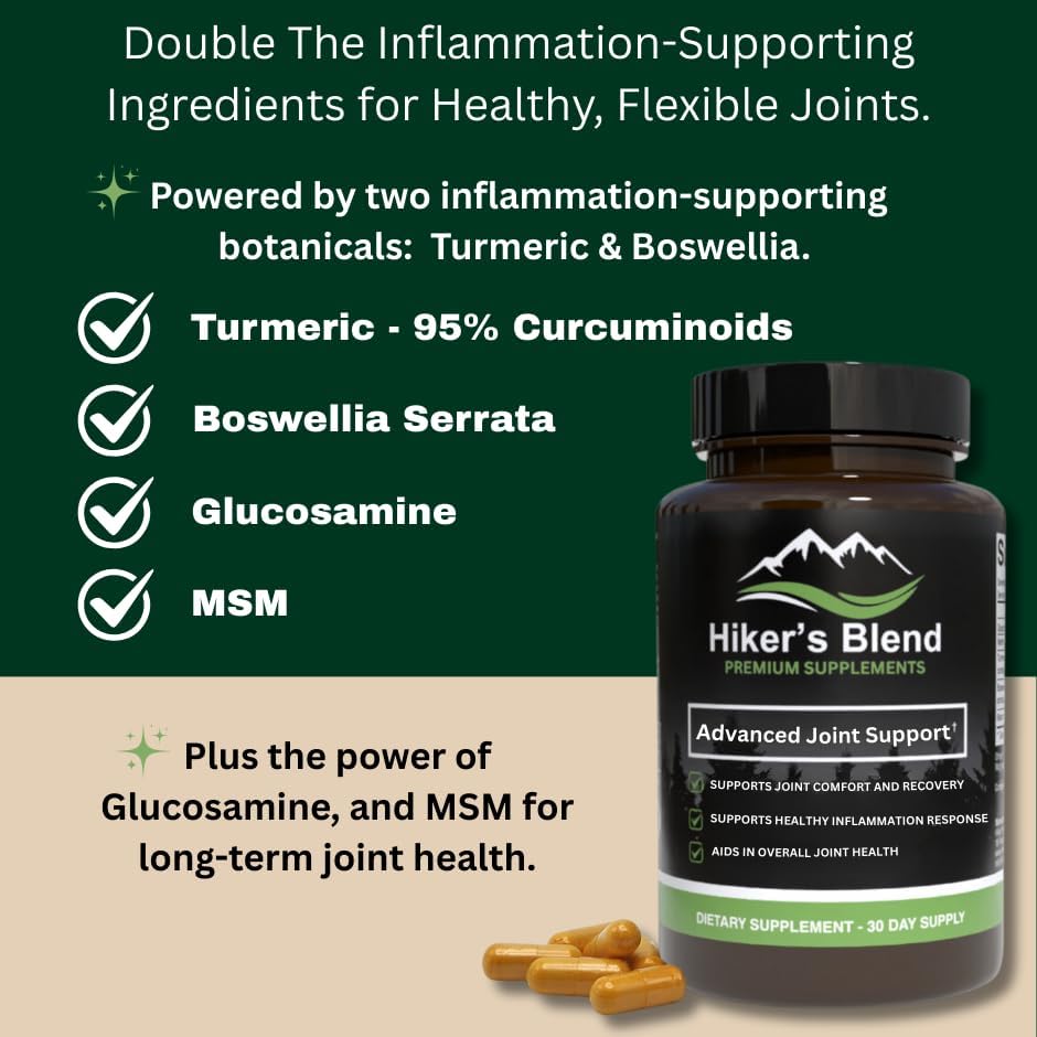 Advanced Joint Support Supplement – Glucosamine, MSM, Turmeric (95% Curcuminoids) & Boswellia Serrata – Double the Inflammation-Supporting Ingredients for Healthy, Flexible Joints. 30-Day Supply - Image 3
