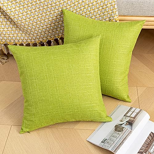 Kevin Textile Outdoor Waterproof 16”x16” Pillow Covers 2 Pack, Green - Image 4