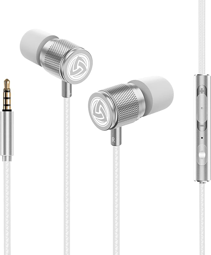 LUDOS Ultra Wired Earbuds in-Ear Headphones, 5 Years Warranty, Earphones with Microphone, Noise Isolating Ear Buds, Memory Foam for iPhone, Samsung, School Students, Kids, Women, Small Ears - White - Image 7