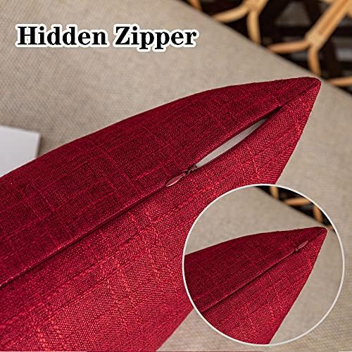 Kevin Textile Outdoor Waterproof 16”x16” Pillow Covers 2 Pack, Red - Image 3