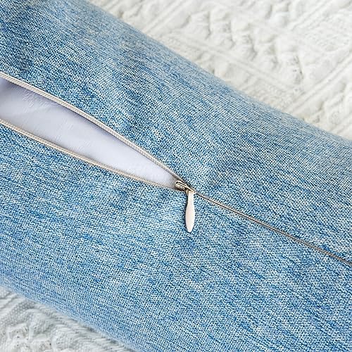 Buckwheat Neck Support Pillow Cervical Neck Cylinder Bolster Pillow,Buckwheat Hulls Adjustable Roll Pillow,Neck Pain Relief for Back and Side Sleepers Round Pillows for Lunch Break blue, 6*15 inch - Image 6