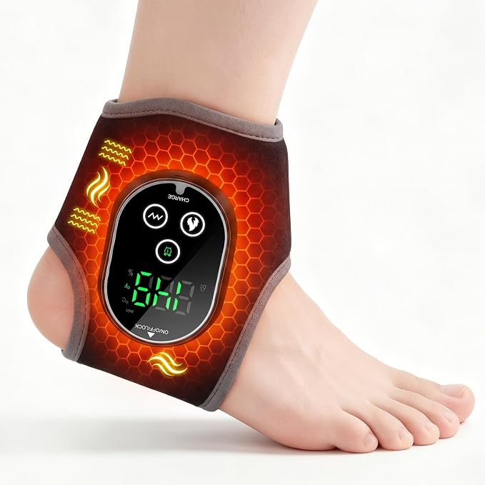 Foot Massager for Neuropathy, Cordless Ankle Massager & Ankle Heating Pad by Tovaxi