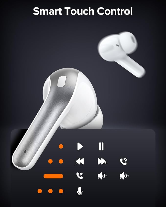 TAGRY Bluetooth Headphones True Wireless Earbuds 60H Playback LED Power Display Earphones with Wireless Charging Case IPX5 Waterproof in-Ear Ear buds with Mic for TV Smart Phone Laptop Computer Sports - Image 6