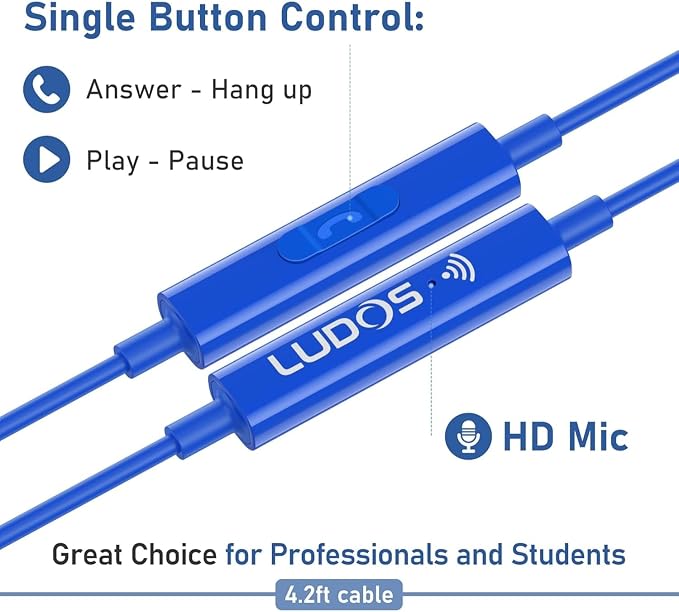 LUDOS Ultra USB C Headphones for iPhone 17 16 15 Pro Max Plus Air iPad Pro, 5 Years Warranty, Magnetic USB-C Earbuds for Samsung Galaxy S24 S23 Ultra S22 S21 FE S20 A55 A54 A53, USB Type C Earphones - Image 3