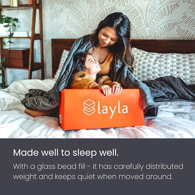 Layla 300 Thread Count Weighted Blanket with Fleece Top Layer, 100% Cotton Bottom Layer (20 pounds) - Image 4