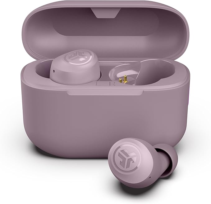 JLab Go Air Pop+, True Wireless Earbuds, Bluetooth Earbuds with Microphone, USB-C Charging Case, Dual Connect, Mauve by JLab
