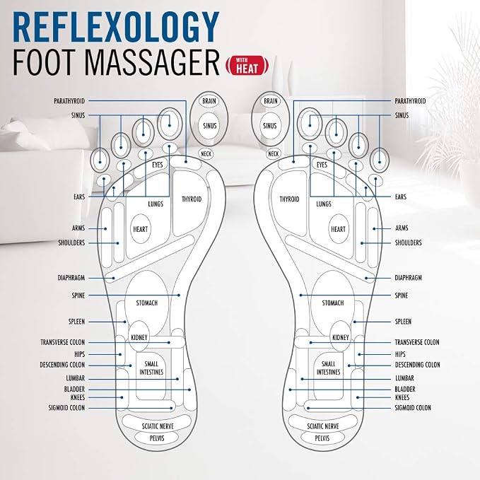 Daiwa Felicity Reflexology Foot Massager – Shiatsu Foot Massager with Heat, Kneading Rollers & Air Compression, 6 Intensity Levels, 2 Heat Settings, Automatic Programs, Deep Tissue Foot Massage - Image 7
