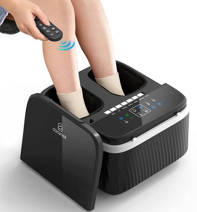 COMFIER Shiatsu Foot Massager with Heat for Neuropathy Plantar Fasciitis, Feet Massage Machine with Deep Kneading Rolling Compression and Remote Control by COMFIER
