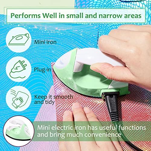 Honoson Mini Craft Iron with Charging Base Tiny,Light Green - Image 4