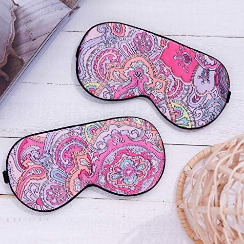 Maxfeel 100% Pure Silk Eye Mask - Sleep Eye Cover in Printed Colors (#12) - Image 3