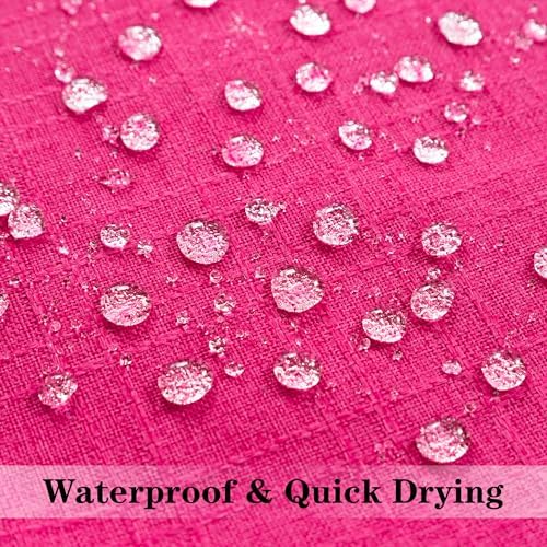 Kevin Textile Outdoor Waterproof 12”x24” Pillow Covers 2 Pack, Hot Pink - Image 2
