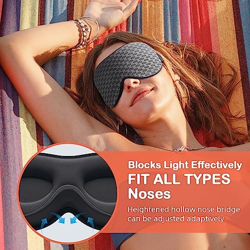 INNELO Sleep Mask for Side Sleeper, 3D Zero-Pressure, 100% Blackout, Nap - Image 3
